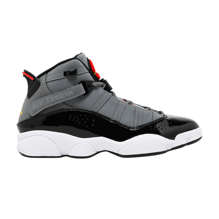 Jordan 6 Rings Smoke Grey Black Red Gold