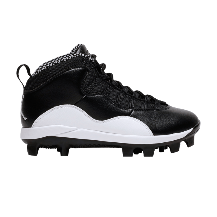 Jordan 10 Retro MCS Cleat Black White