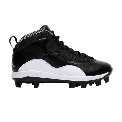 Jordan 10 Retro MCS Cleat Black White