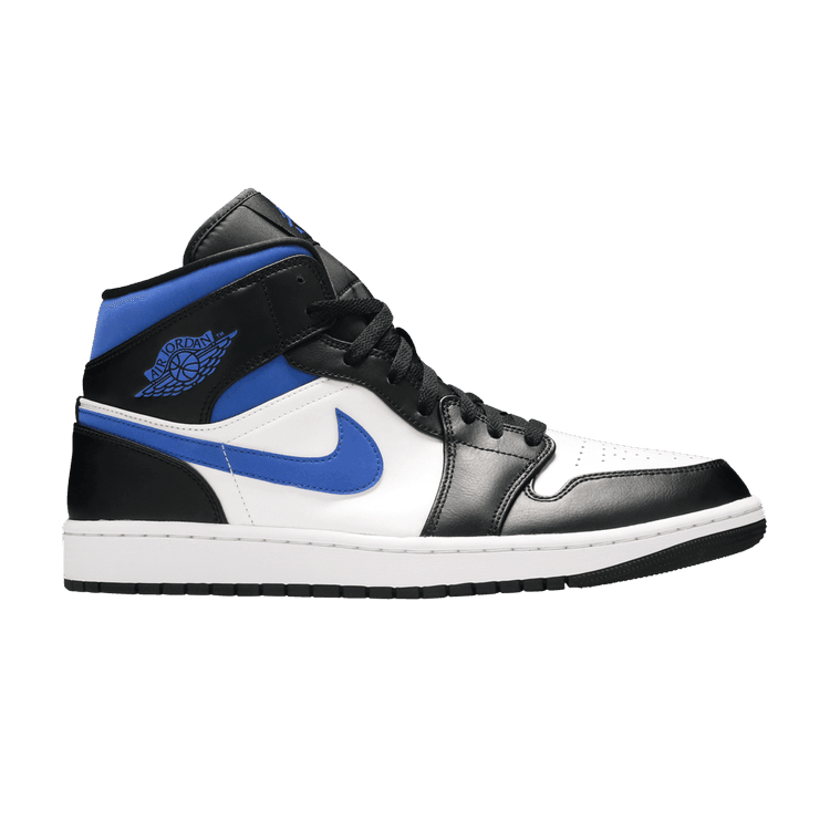 Jordan 1 Mid White Black Racer Blue