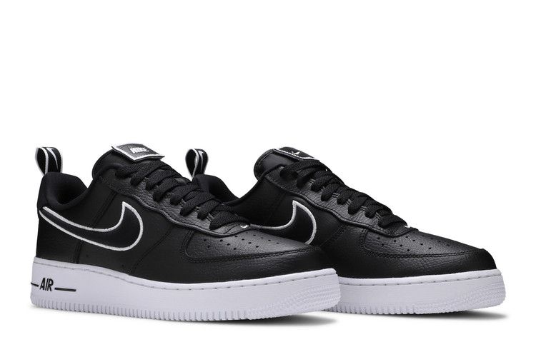 Nike Air Force 1 Low Black White Contrast Swoosh