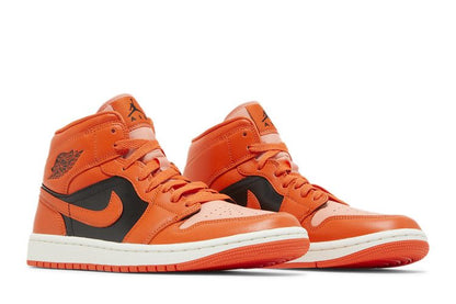 Jordan 1 Mid SE Rush Orange Crimson Bliss (Women's)