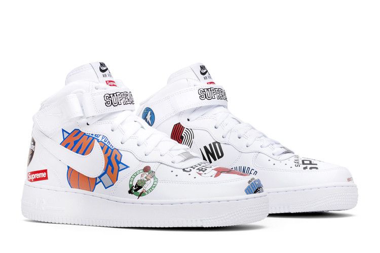 Nike Air Force 1 Mid Supreme NBA White