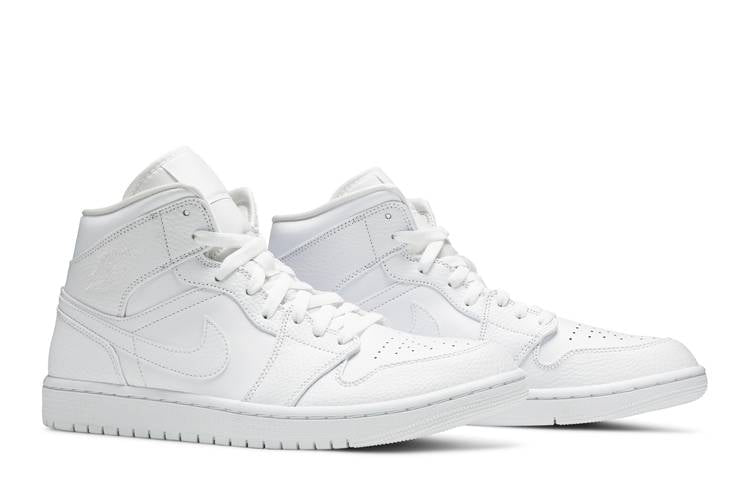 Jordan 1 Mid Triple White 2.0 (2020)