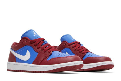 Jordan 1 Low Pomegranate Medium Blue (Women's)