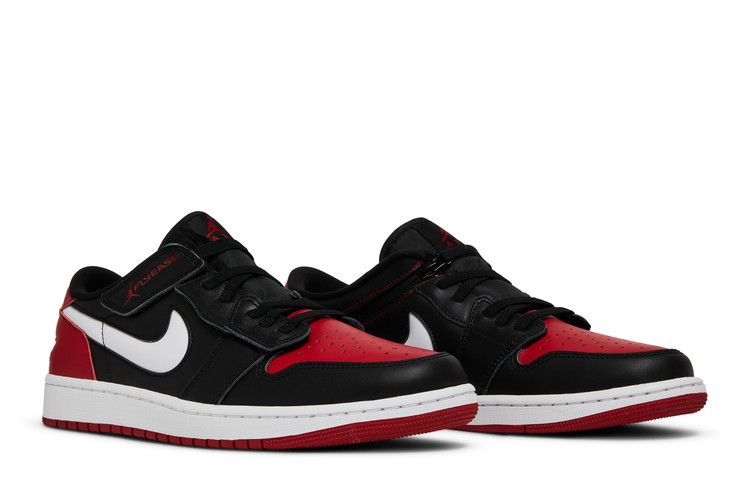Jordan 1 Low FlyEase Black White Gym Red