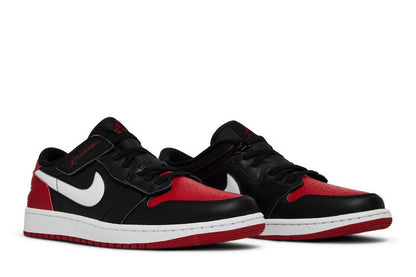 Jordan 1 Low FlyEase Black White Gym Red