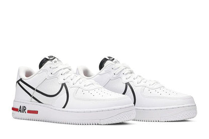 Nike Air Force 1 React White Black Red