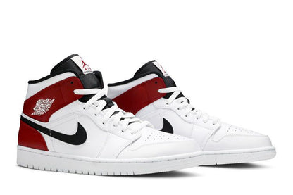 Jordan 1 Mid White Black Gym Red