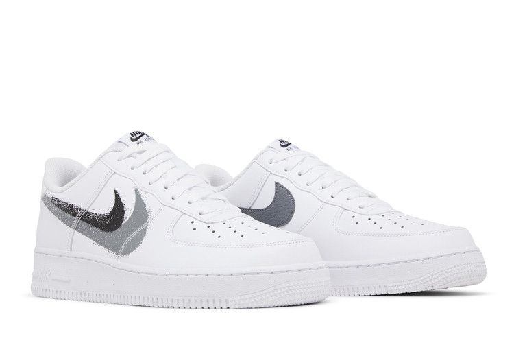 Nike Air Force 1 Low '07 Spray Paint Swoosh White Black Grey