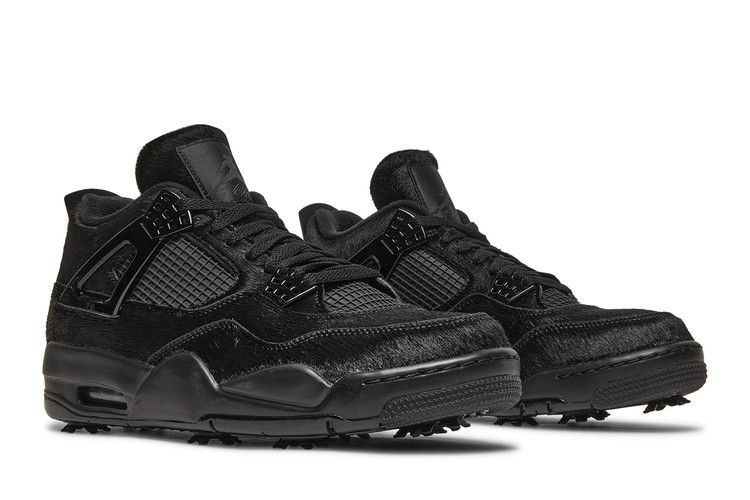 Jordan 4 Retro Golf Black Cat Pony Hair