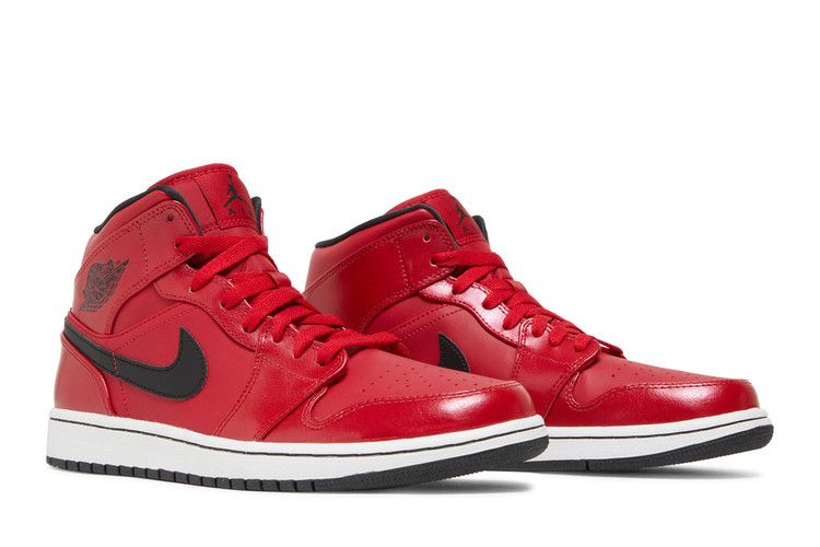 Jordan 1 Mid Gym Red Black Patent