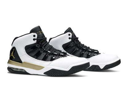 Jordan Max Aura White Metallic Gold Black