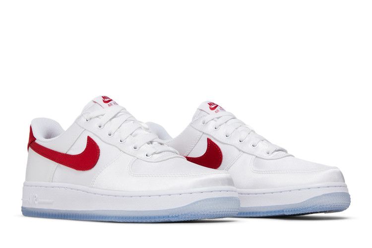 Nike Air Force 1 Low '07 Satin White Varsity Red (Women's)