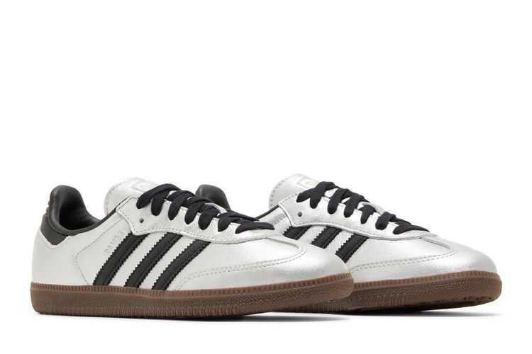 adidas Samba OG Silver Metallic Black Gum (Women's)