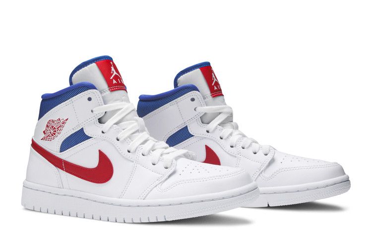 Jordan 1 Mid White Red Royal (Women's)