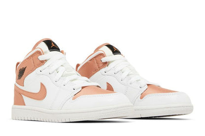 Jordan 1 Mid White Rose Gold (PS)