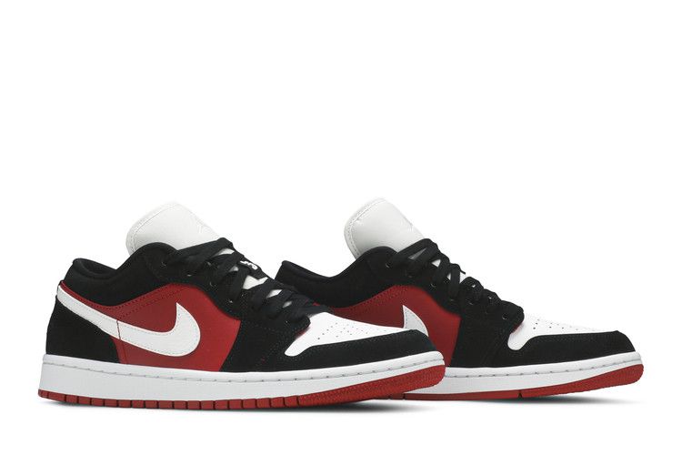 Jordan 1 Low Black White Gym Red (Women's)