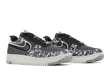 Nike Air Force 1 Low Crater Flyknit Black White Melange