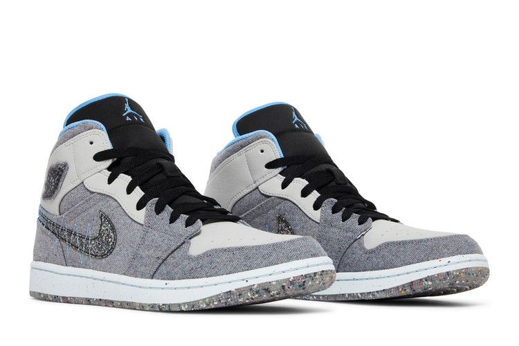 Jordan 1 Mid Crater Grey University Blue