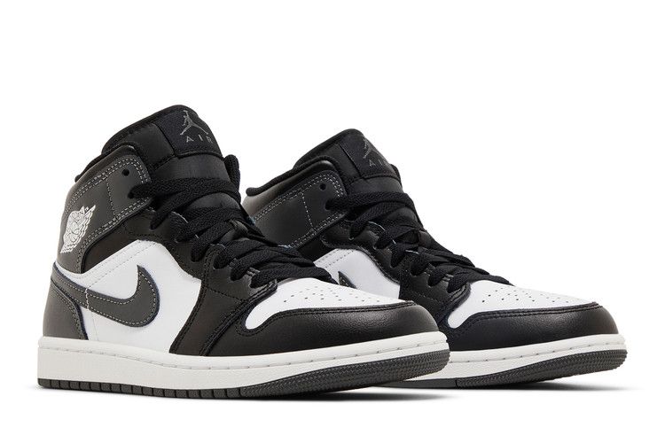 Jordan 1 Mid Black White Iron Grey