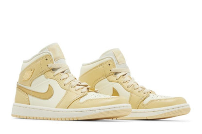 Jordan 1 Mid SE Pale Vanilla Metallic Gold (Women's)