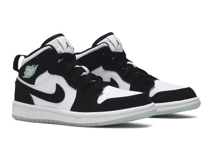 Jordan 1 Mid White Black Teal Tint (PS)