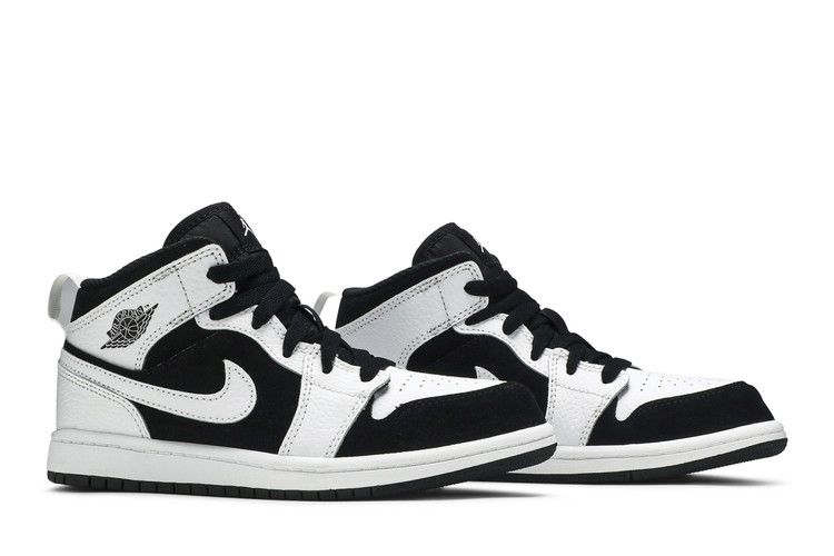 Jordan 1 Mid White Black (PS)