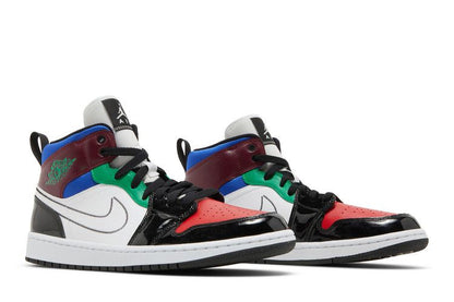 Jordan 1 Mid SE Black White Multi-Color (Women's)