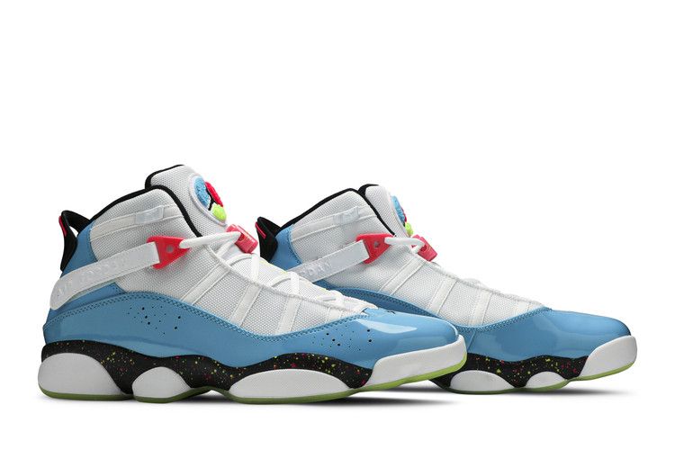 Jordan 6 Rings White Light Blue Fury Cyber