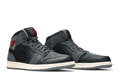 Jordan 1 Retro Mid Black Gym Red Anthracite