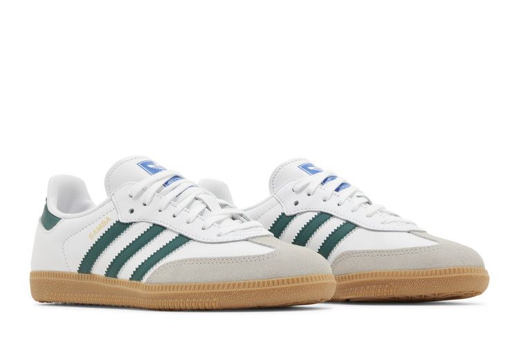 adidas Samba OG White Collegiate Green Gum (Kids)