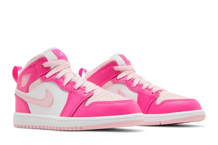 Jordan 1 Mid White Fierce Pink (PS)