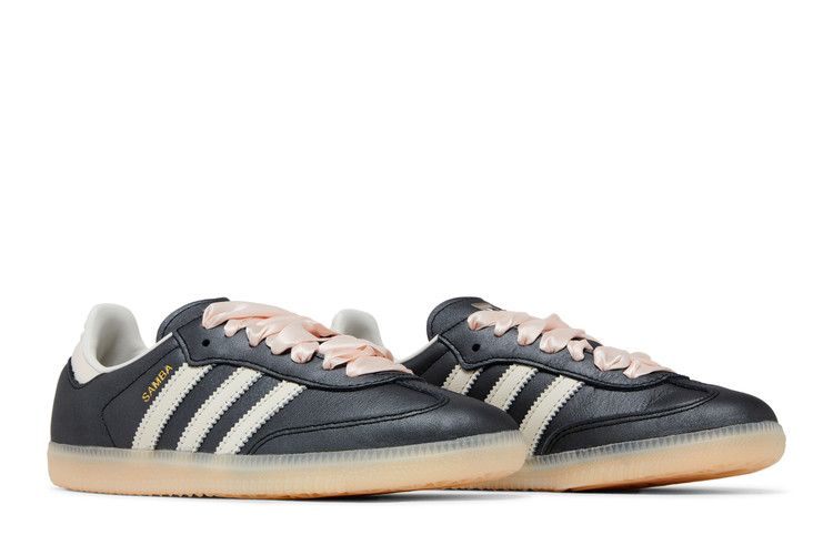 adidas Samba OG Black Pink Ribbon Laces (Women's)