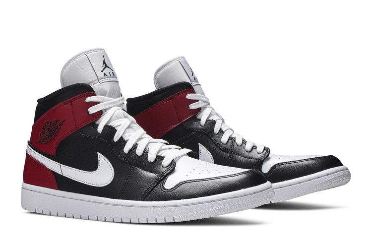 Jordan 1 Mid Black Noble Red (Women's)