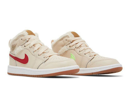 Jordan 1 Mid Utility Fleece Pearl White (PS)