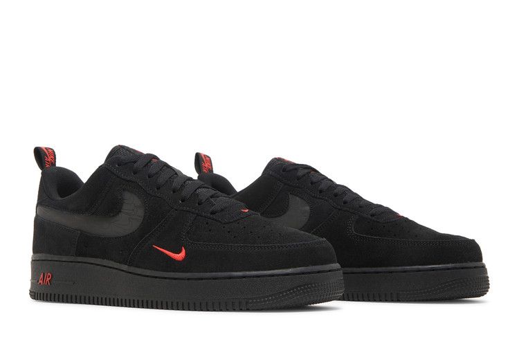 Nike Air Force 1 Low Multi-Swoosh Black Crimson