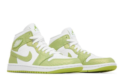 Jordan 1 Mid Green Python (Women's)