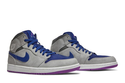 Jordan 1 Mid Matte Silver Laser Purple