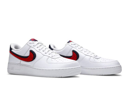 Nike Air Force 1 Low 3D Chenille Swoosh White Red Blue