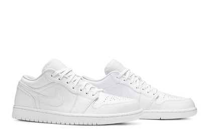 Jordan 1 Low Triple White Tumbled Leather