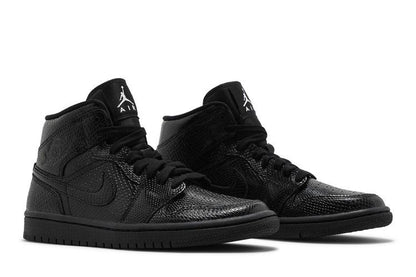 Jordan 1 Mid Black Snakeskin (Women's)