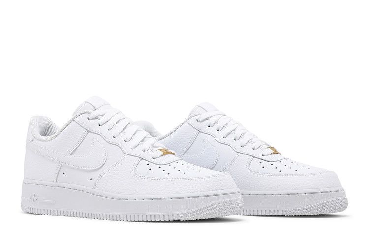 Nike Air Force 1 Low Triple White Tumbled Leather
