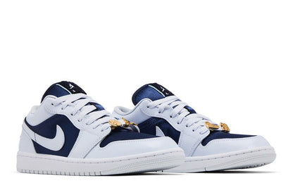 Jordan 1 Low SE Football Grey White Gym Red Midnight Navy (Women's)