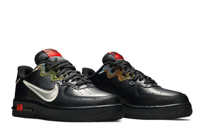 Nike Air Force 1 React Black Glow Habanero Red