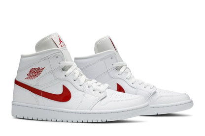 Jordan 1 Mid White University Red (Women's)