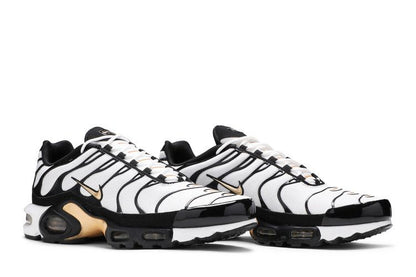 Nike Air Max Plus White Black Metallic Gold