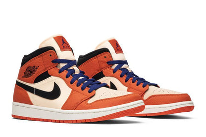 Jordan 1 Mid Team Orange Black