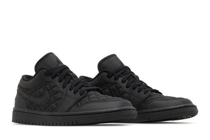 Jordan 1 Low Triple Black Quilted (Women's)