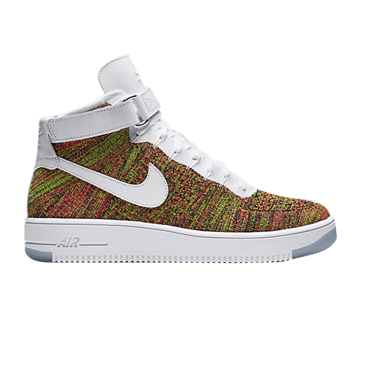 Nike Air Force 1 Mid Flyknit Multi-Color White